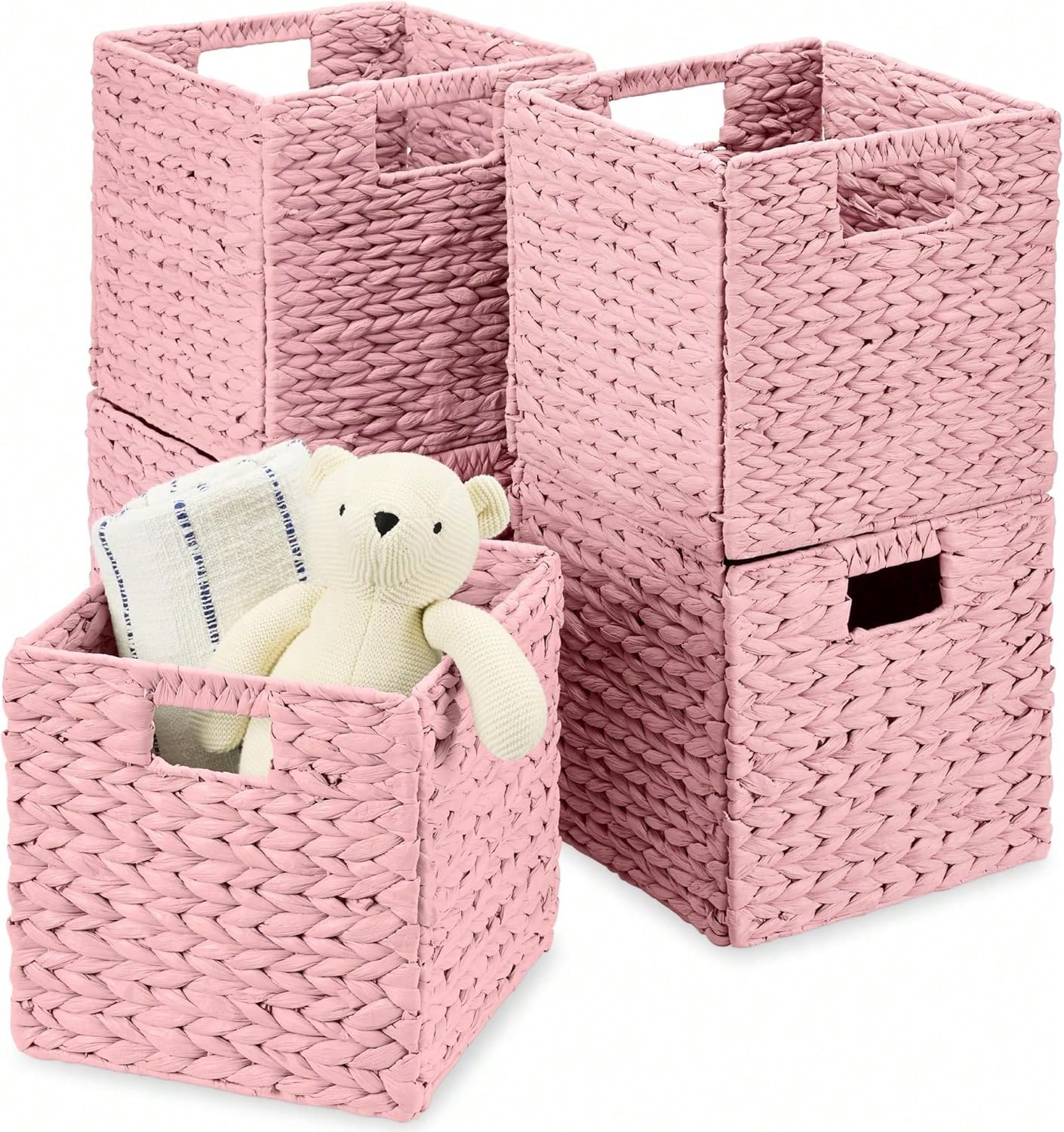 Kids Toys Basket - 10.5x10.5in Paket 5 Keranjang Penyimpanan Kubus,