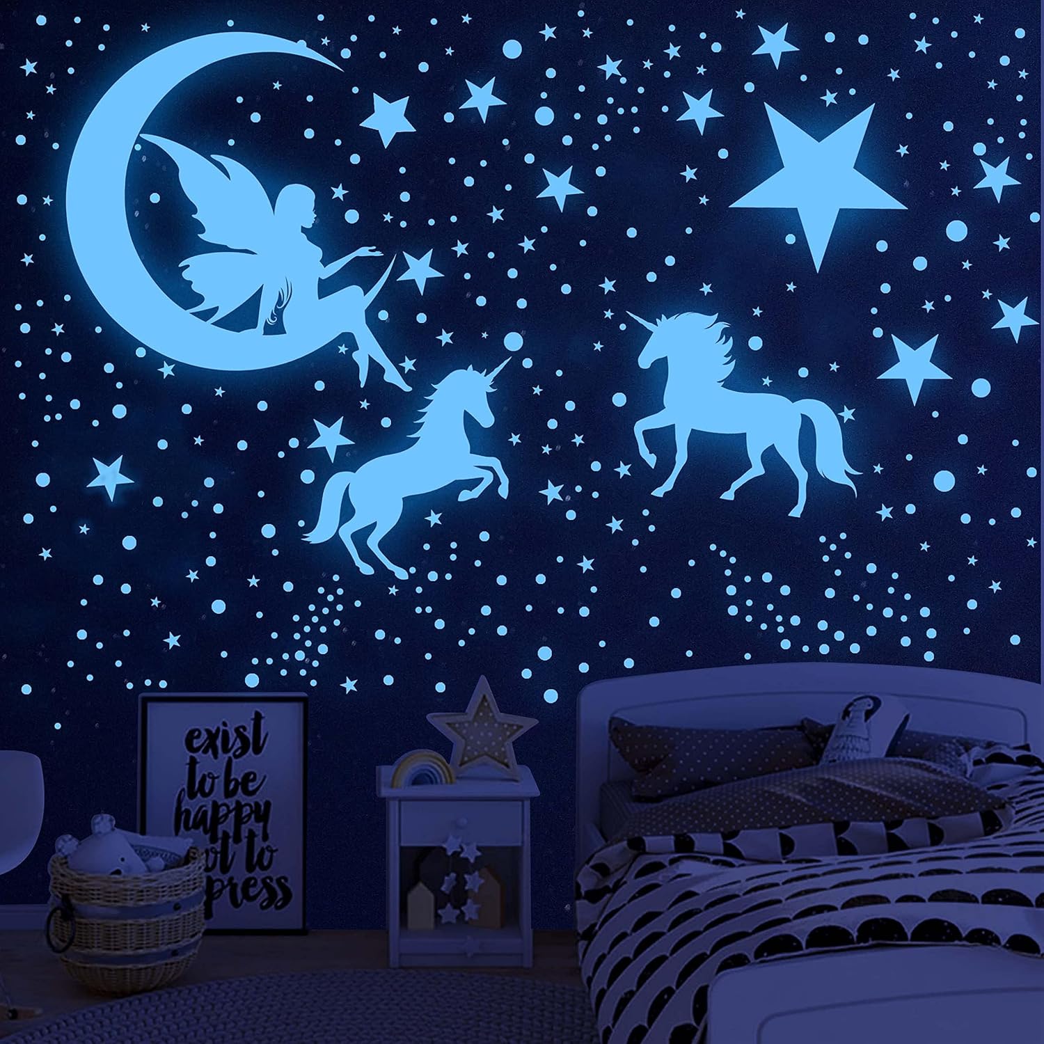 Glow In Dark Stars - Bintang Menyala dalam Gelap untuk Langit-langit,