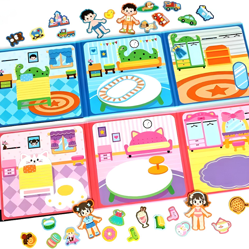 Kids Quiet Toys - Buku Tenang Magnetik untuk Anak Laki-laki