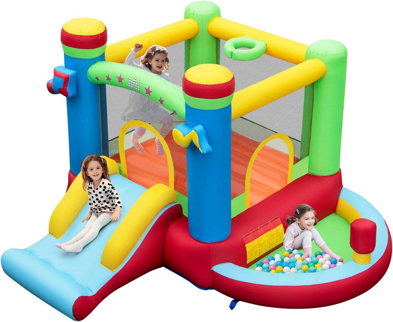 Basketball Hoop Kids Indoor - Rumah Loncat Tiup dengan Kolam Bola,