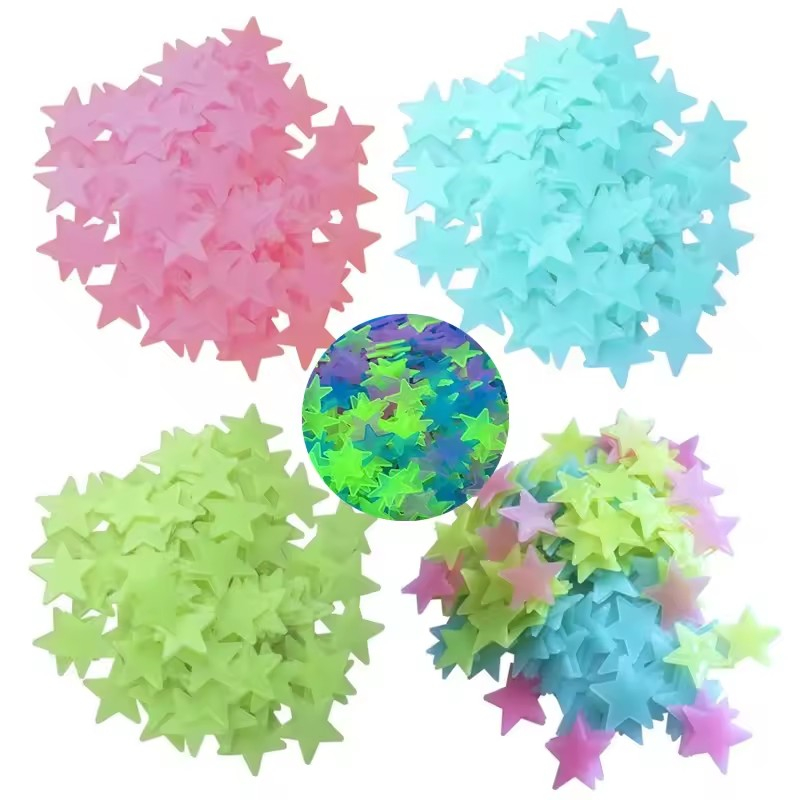 Glow In Dark Stars - Stiker Bintang Menyala Dalam Gelap-Stiker Dinding