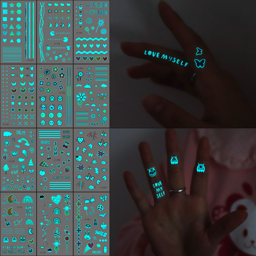 Stiker Tato Menyala Dalam Gela - Glow In Dark Stars ulasan dan harga