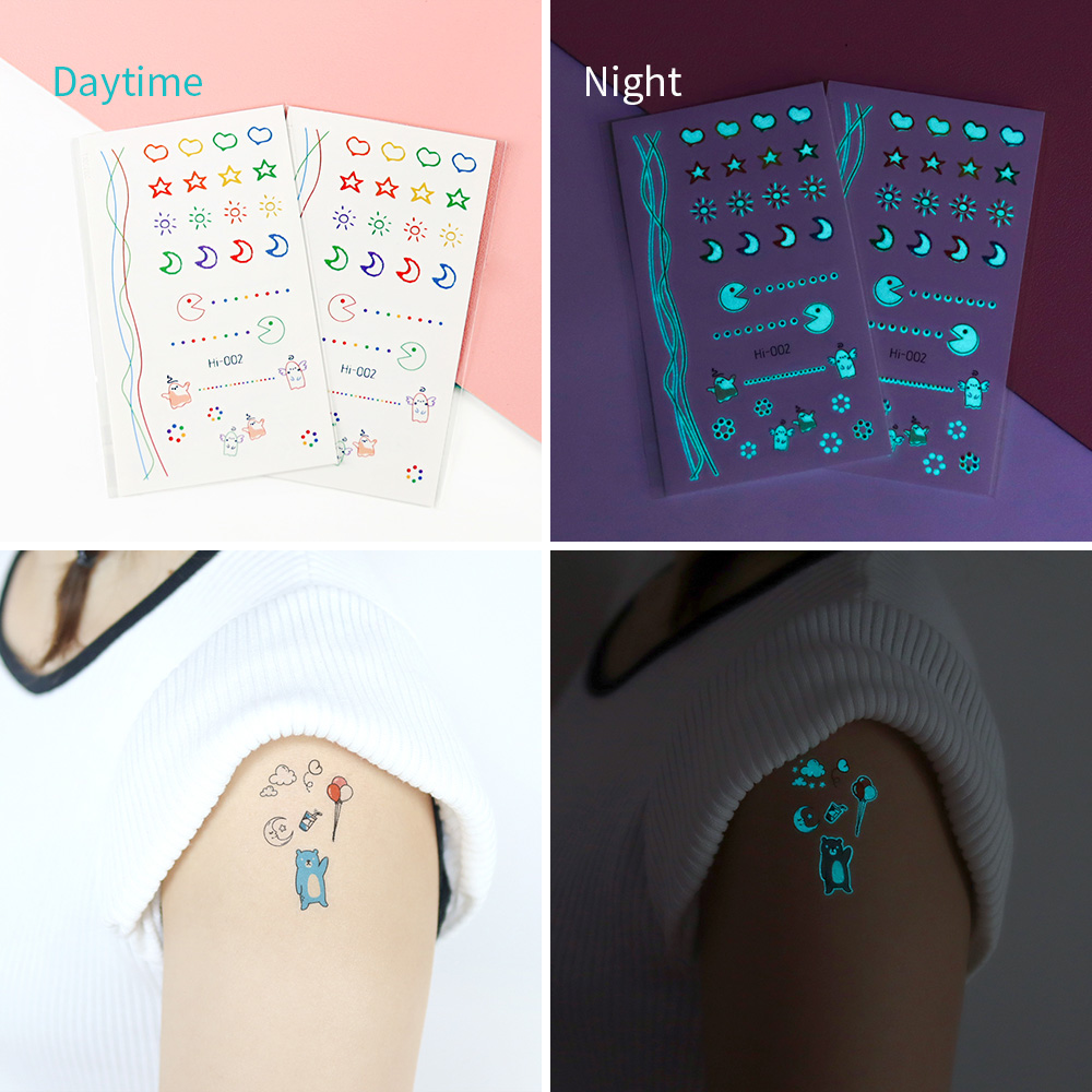 Stiker Tato Menyala Dalam Gela - Glow In Dark Stars ulasan dan harga