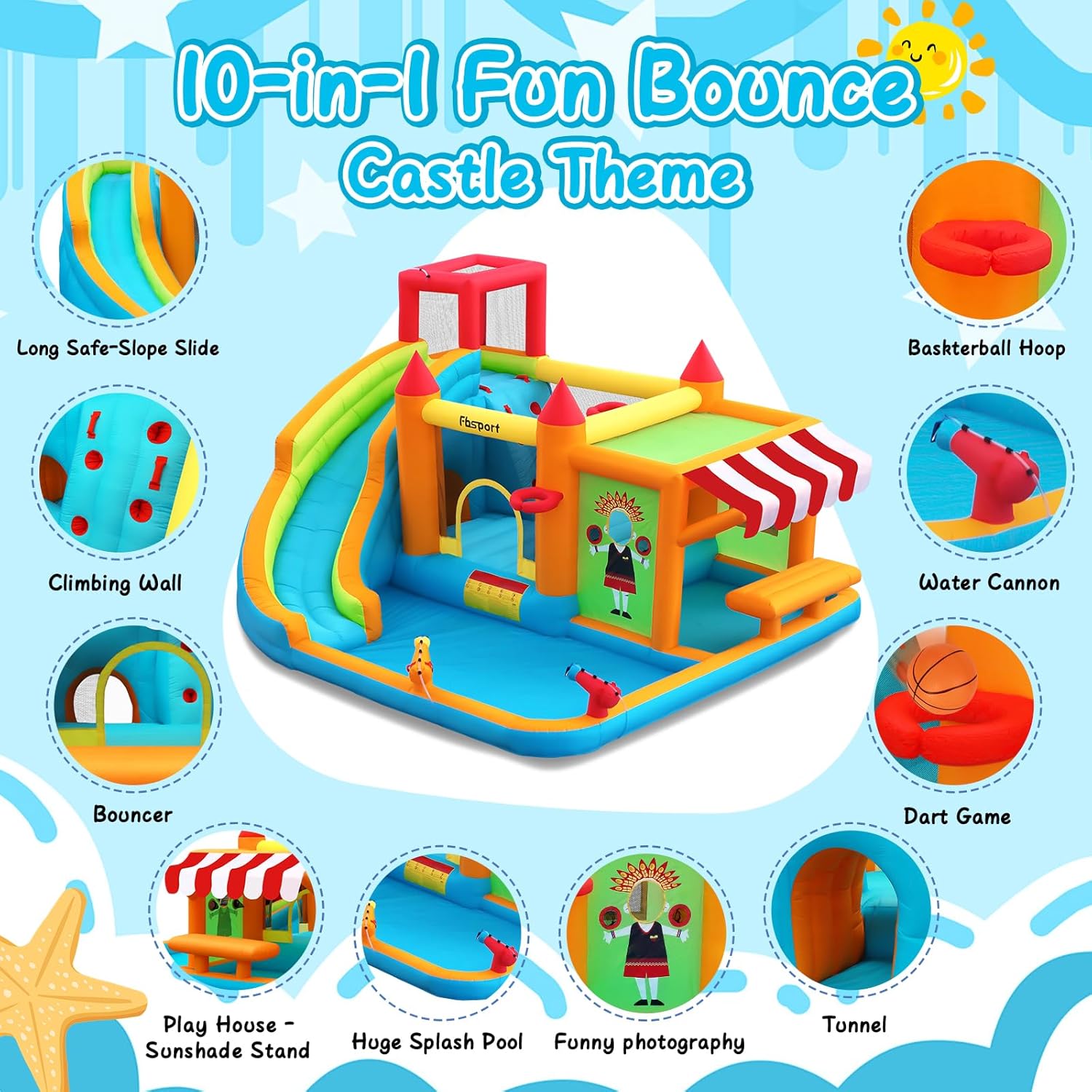 Rumah Loncat Tiup dengan Selun - Kids Toys House ulasan dan harga
