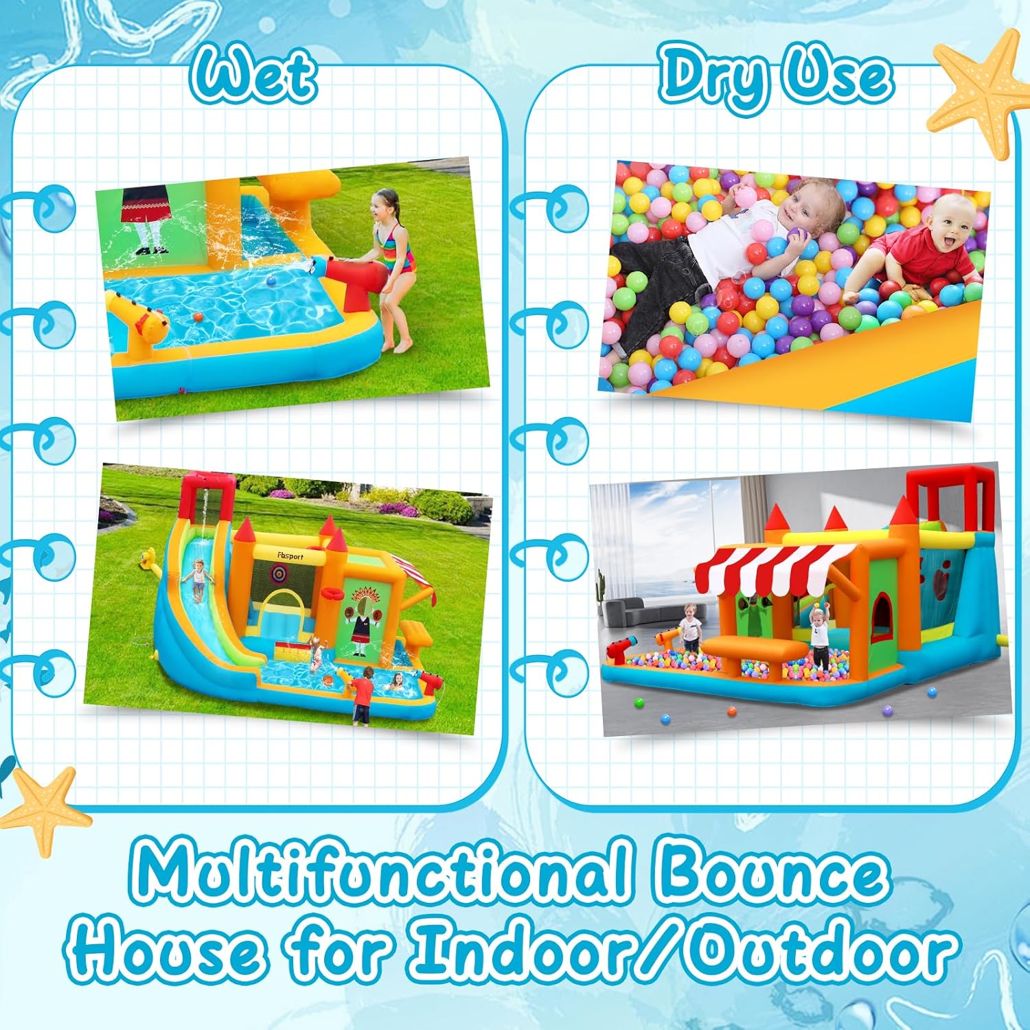 Rumah Loncat Tiup dengan Selun - Kids Toys House ulasan dan harga