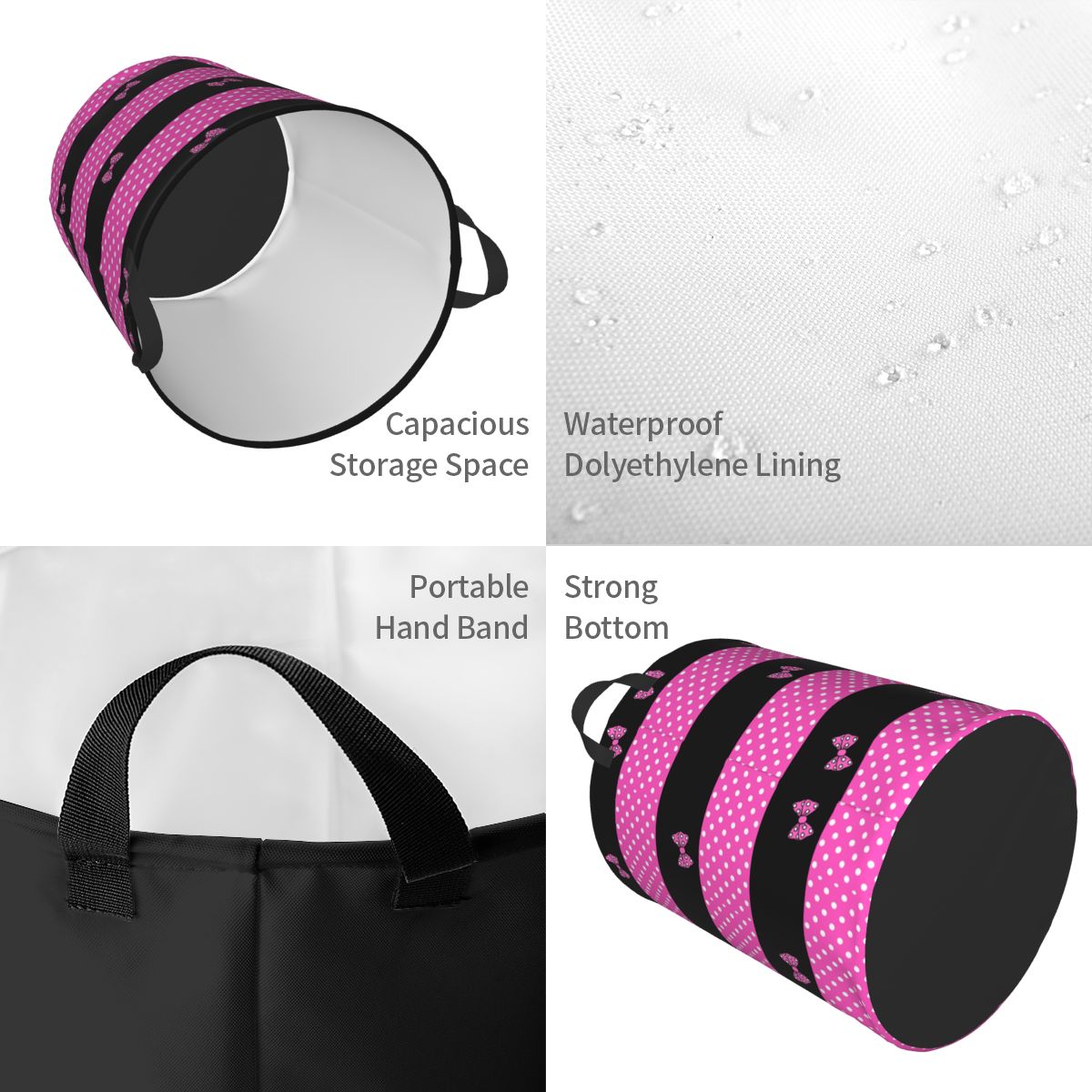 Keranjang cucian kustom Pink M - Kids Toys Basket ulasan dan harga