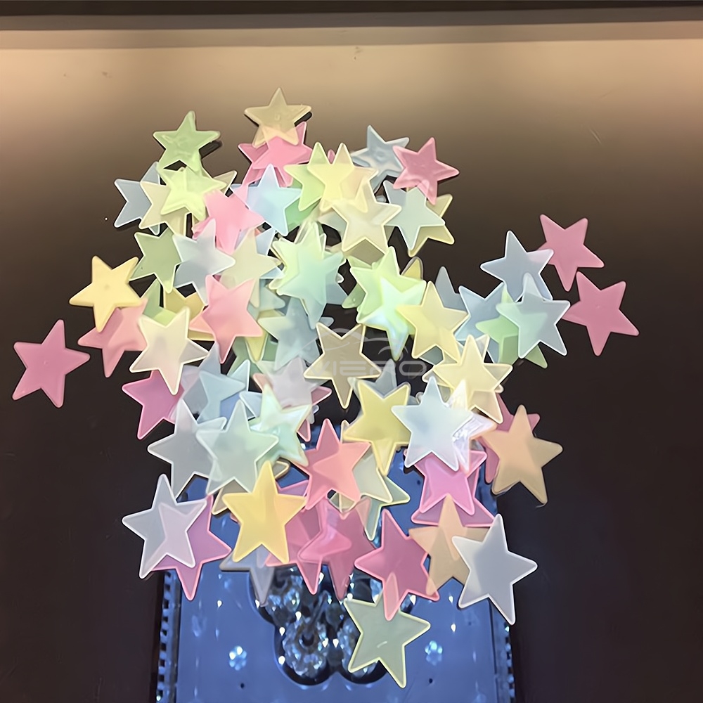 Stiker dinding, 50/100X 3cm bi - Glow In Dark Stars ulasan dan harga
