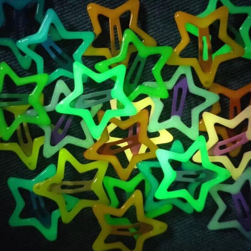 10pcs Jepit Rambut Berbentuk B - Glow In Dark Stars ulasan dan harga
