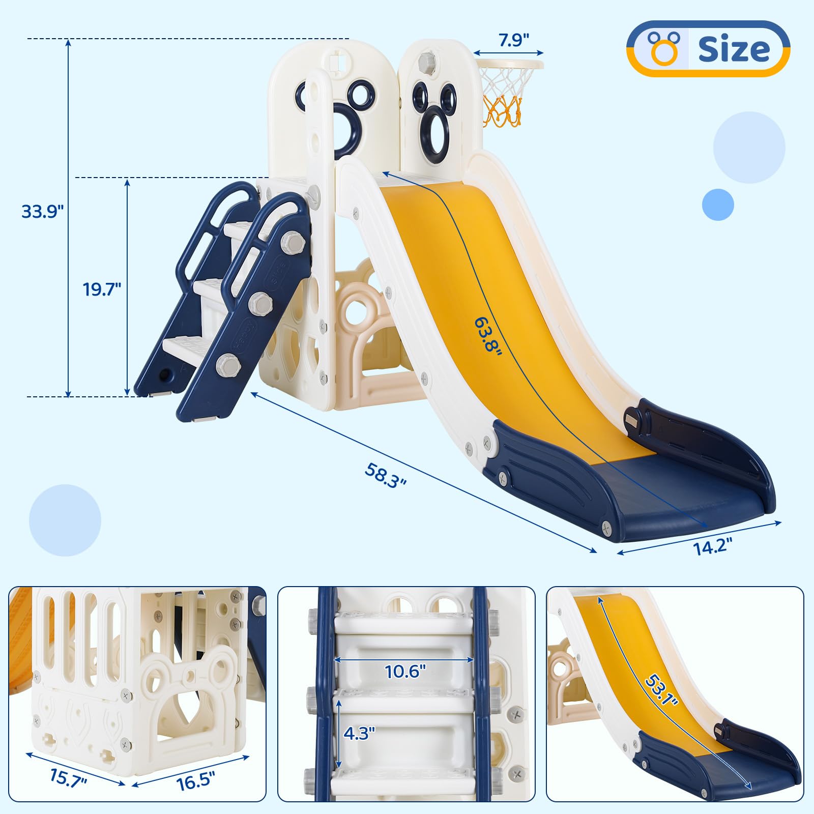 Set Permainan Seluncuran Anak  - Basketball Hoop Kids Indoor ulasan dan harga