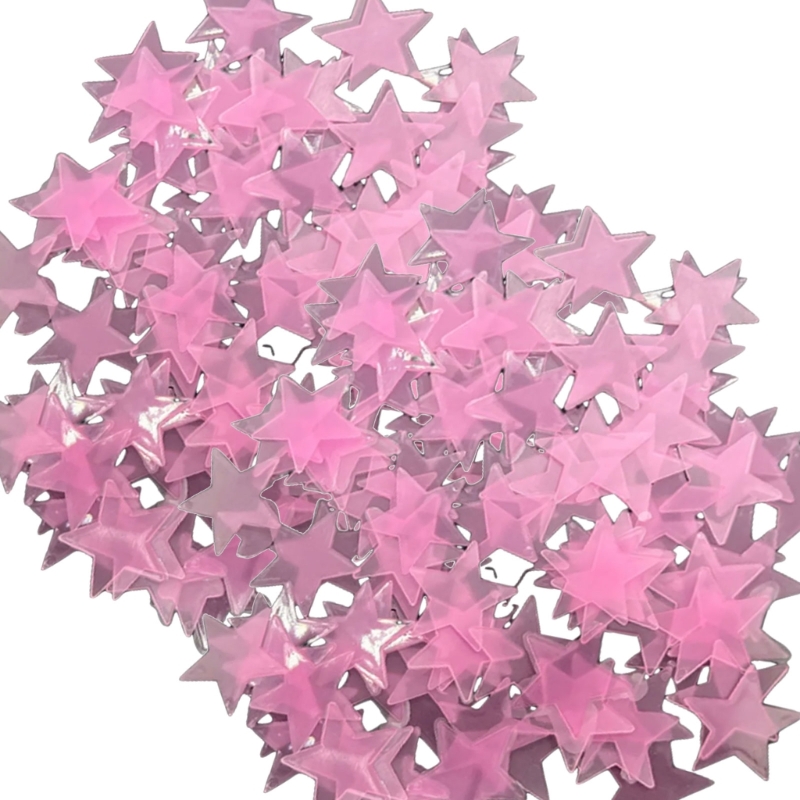 Pak 100 Stiker Bintang 3D Bers - Glow In Dark Stars ulasan dan harga