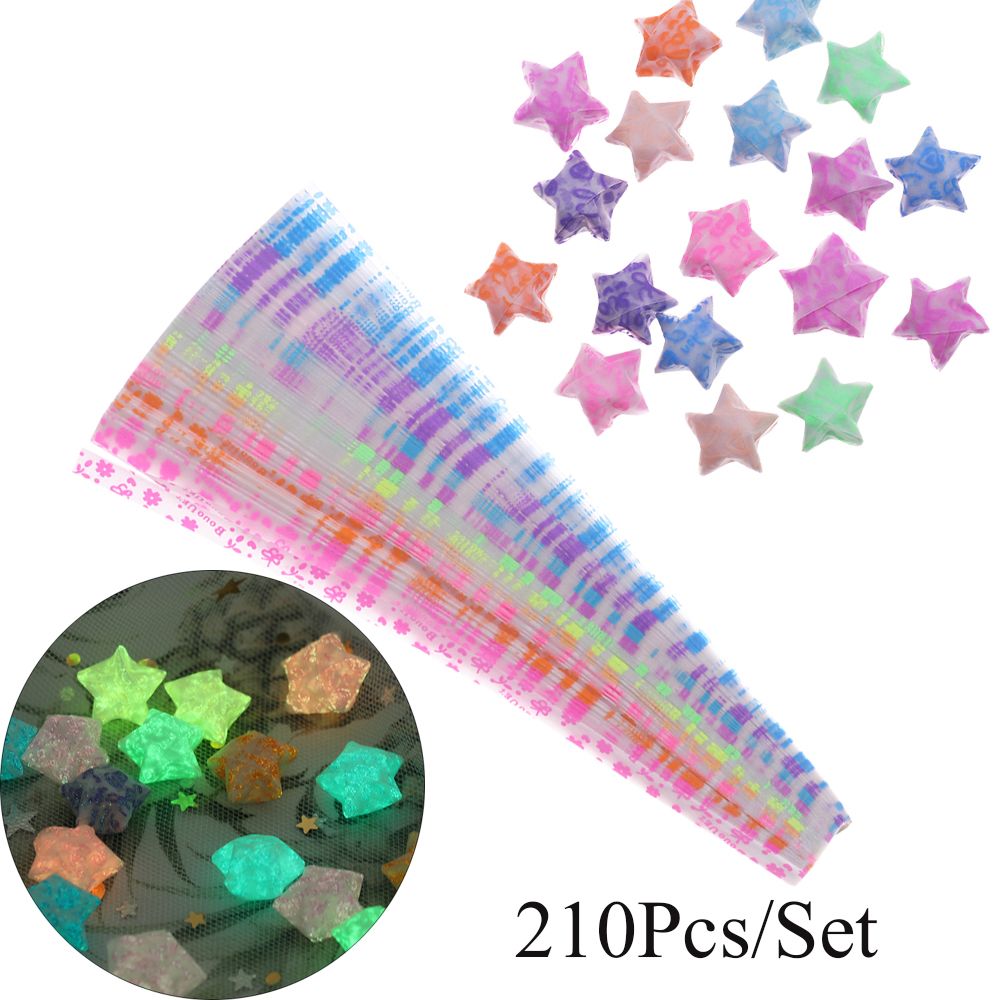 210 Buah/Lot Kertas Setrip Lip - Glow In Dark Stars ulasan dan harga