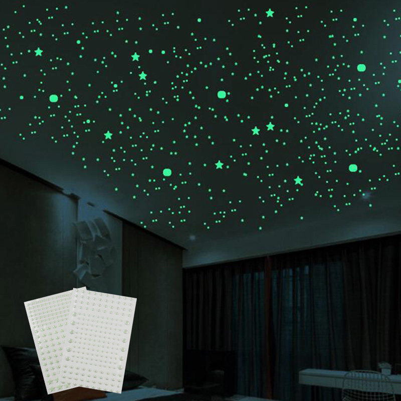211 Buah Dekorasi Stiker Dindi - Glow In Dark Stars ulasan dan harga