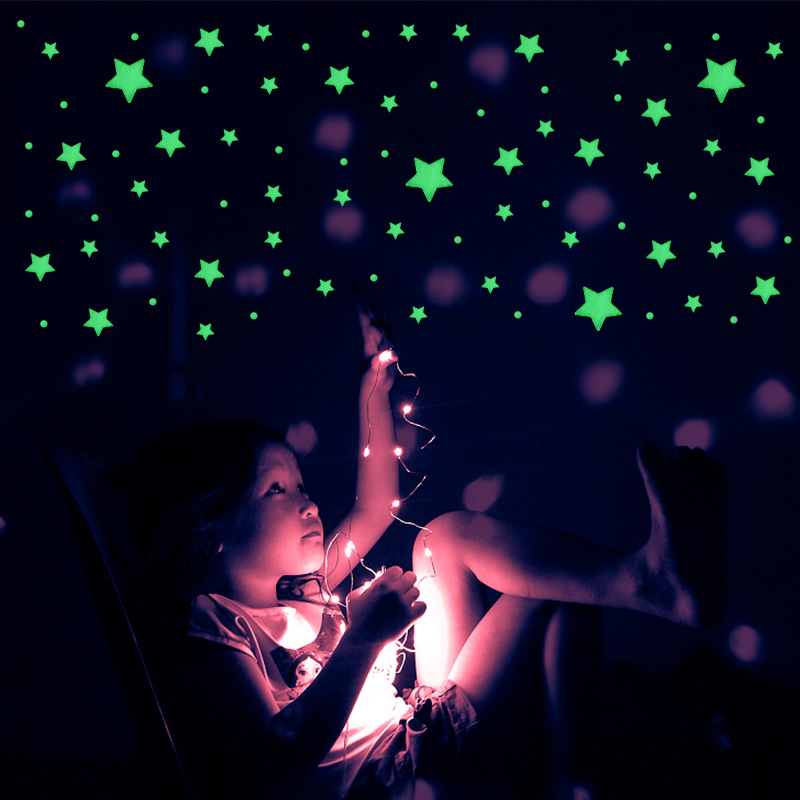 211 Buah Dekorasi Stiker Dindi - Glow In Dark Stars ulasan dan harga