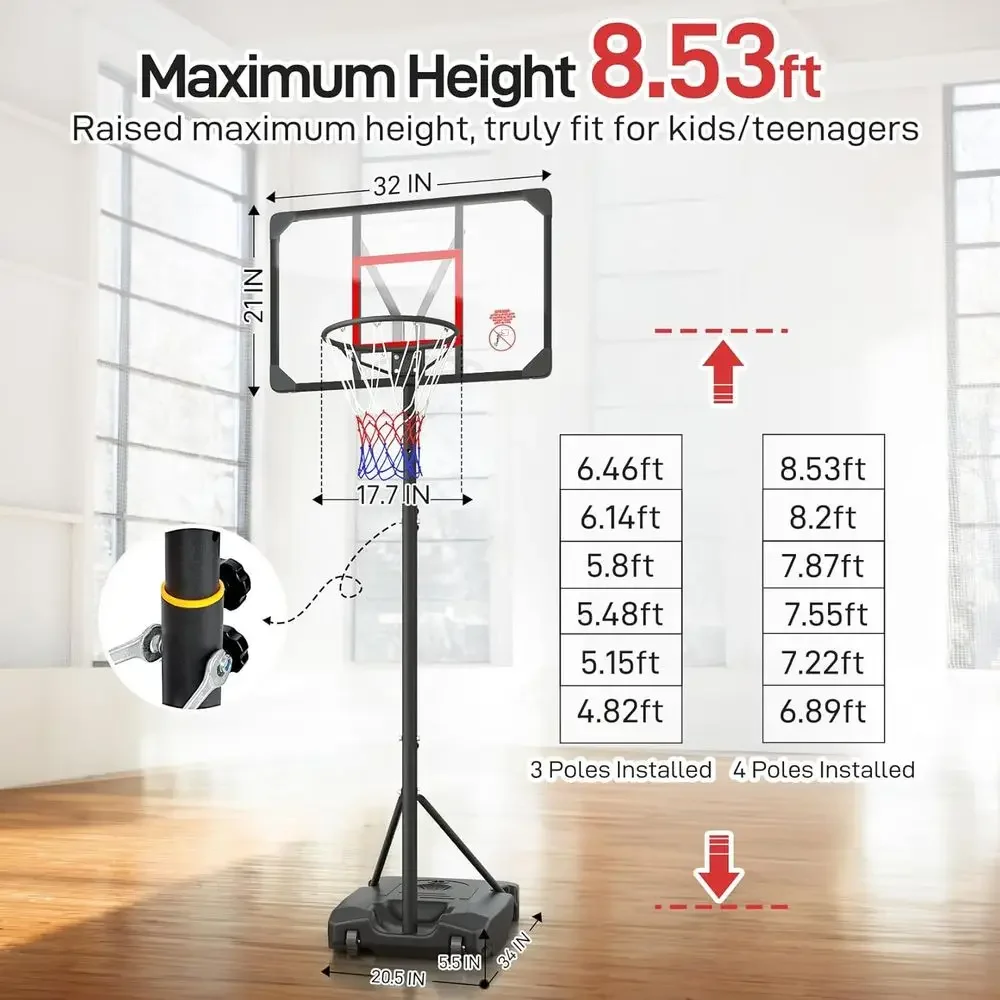 Ring Basket Portabel dengan Ti - Basketball Hoop Kids Indoor ulasan dan harga