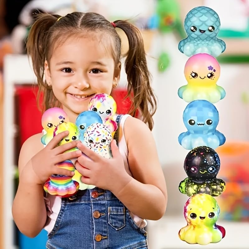 6/12 Buah Mainan Gurita Squish - Kids Toys Basket ulasan dan harga